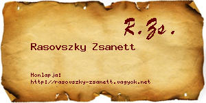 Rasovszky Zsanett névjegykártya