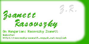 zsanett rasovszky business card